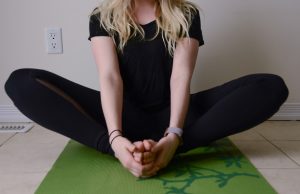 Medium shot of feet pressed together