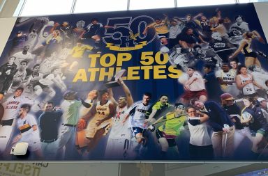 A photo of the top 50 athletes in Humber's history