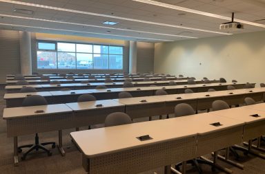 A lecture hall at Guelph-Humber
